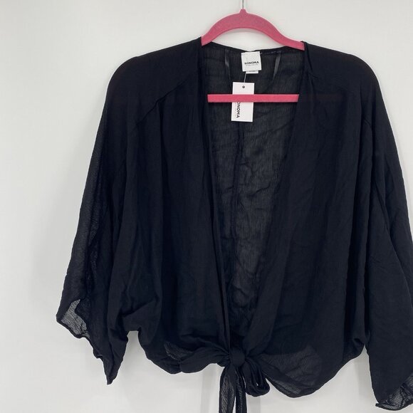 Sonoma Women’s Black Toe Front Ruana Viscose- One Size NWT - Picture 4 of 10